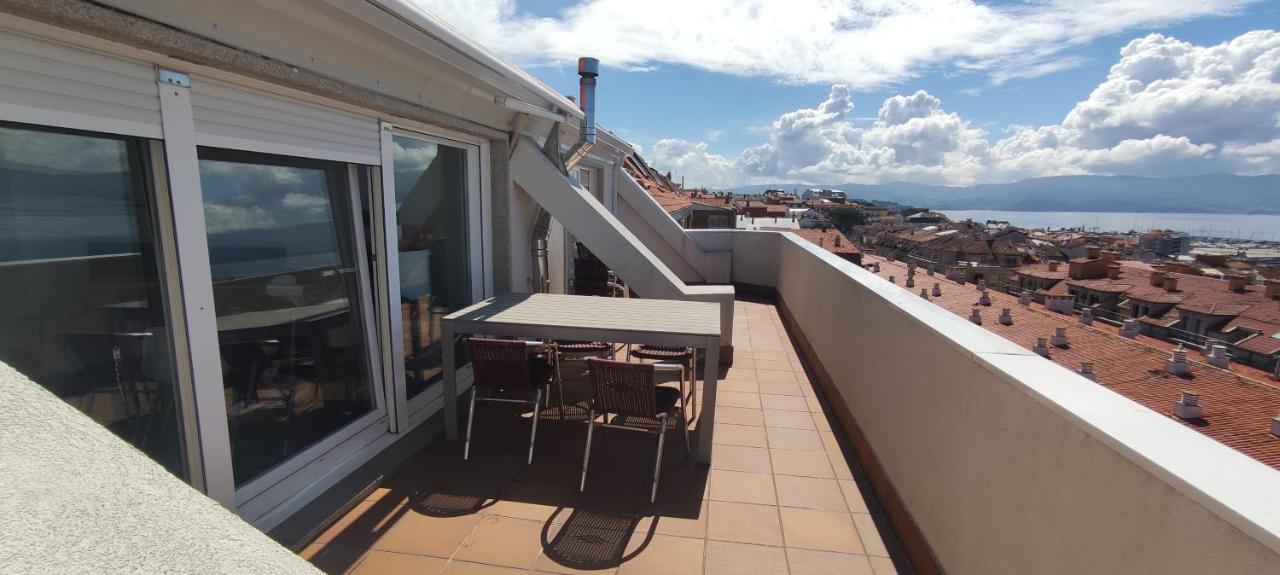 Ferienwohnung Atico Con Amplia Terraza Y Espectaculares Vistas Sanxenxo Exterior foto